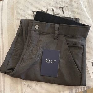 BYLT Kinetic Pants Dark Charcoal NWT Size 33